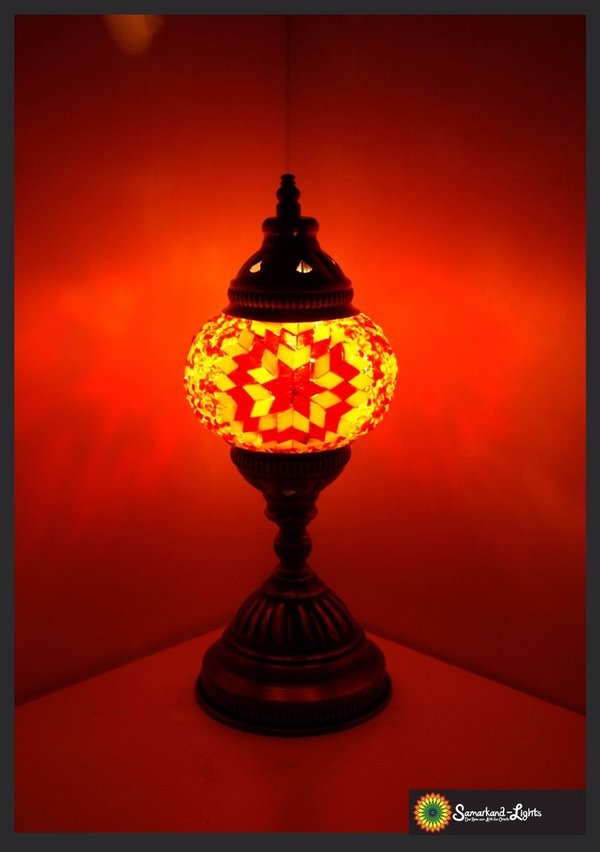 Tischlampe S / Orange - Stern (Art: S-005)