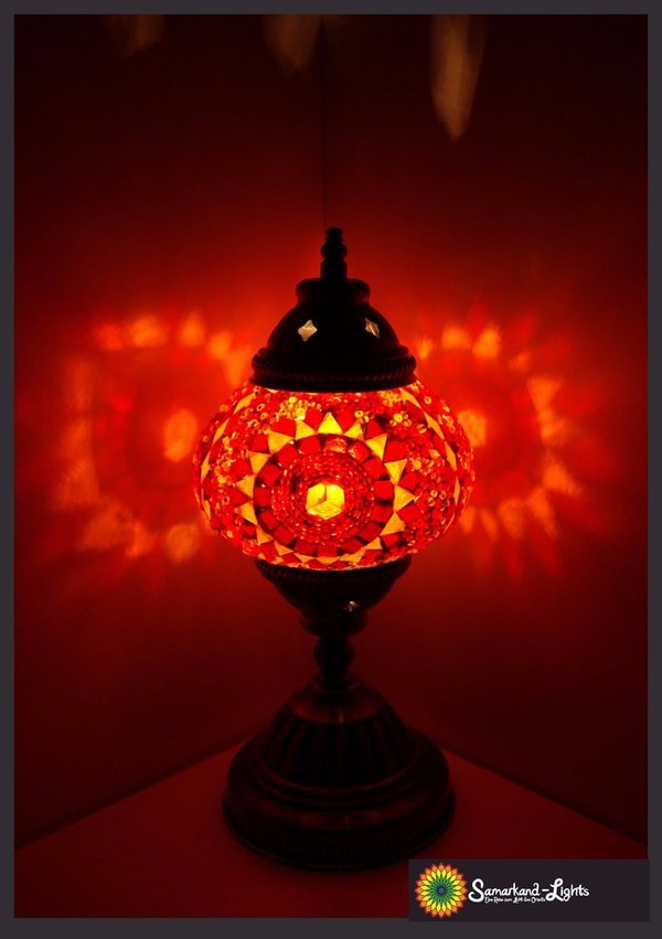 Tischlampe M / Orange - Kreis (Art: M-006)