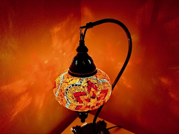 Stehlampe L/Orange-Rot Stern/(Art: LS-009)