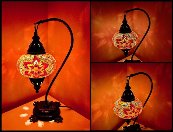 Stehlampe L/Orange-Rot Stern/(Art: LS-009)