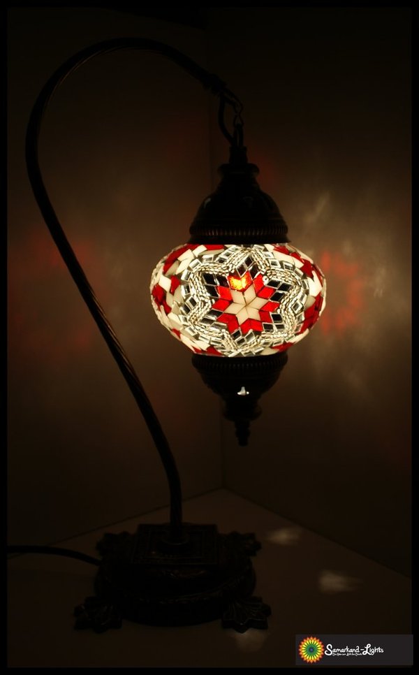 Stehlampe M /Weiß-Rot/(Art: MS-013)