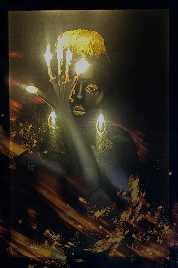 LED - Bild / Gold - Women (Art: L-029)