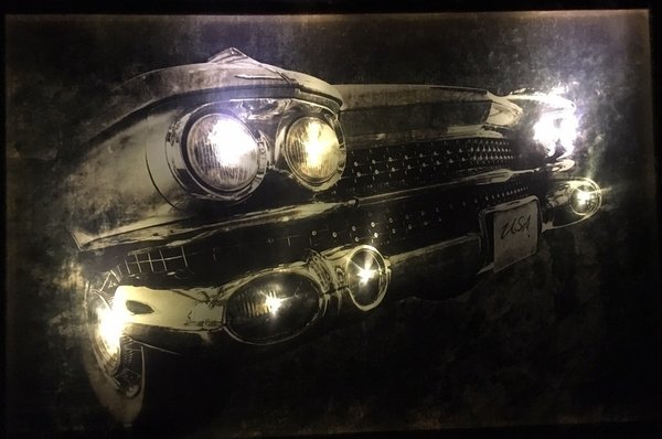 LED - Bild / Old Car / Wall (Art: L-030)