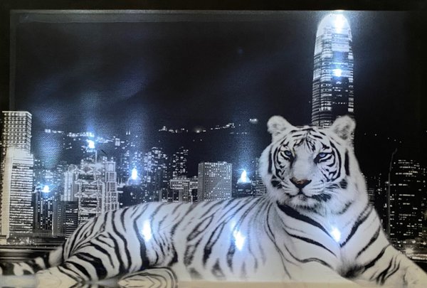 LED - Bild / Tiger - City (Art: L-037)