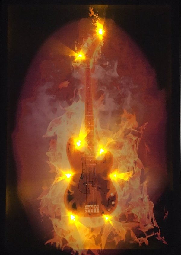 LED - Bild / Gitarre - Fire (Art: L-039)