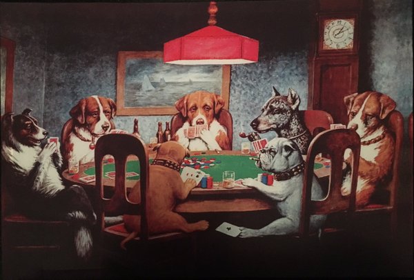 LED - Bild / Hunde / Poker (Art: L-076)