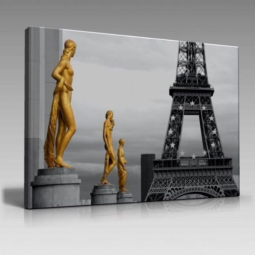 Leinwandbild / Paris / Gold  (Art: C-053)