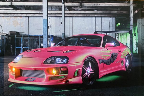 LED - Bild / Sportwagen / Pink (Art: L-107)