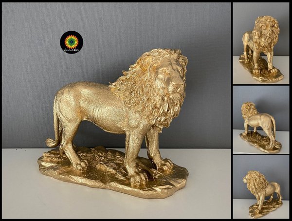 Skulptur / Löwe - Gold (Art: SK-001)