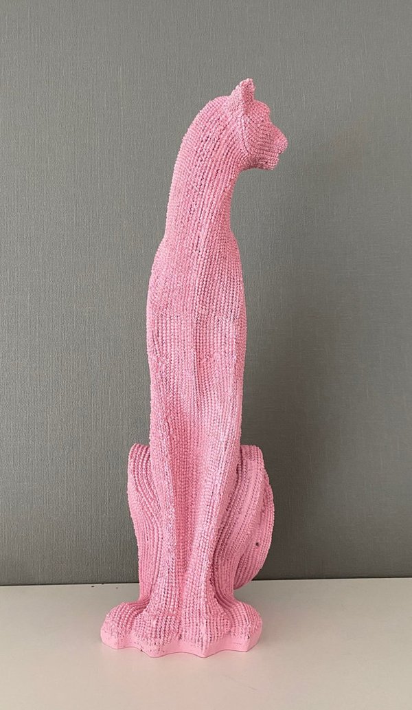 Skulptur / Leopard - Pink (Art: SK-009)