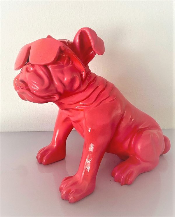 Skulptur / Bulldogge - Pink (Art: SK-033)