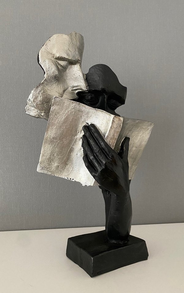 Skulptur / Masken - Buch / Silber  (Art: SK-037)